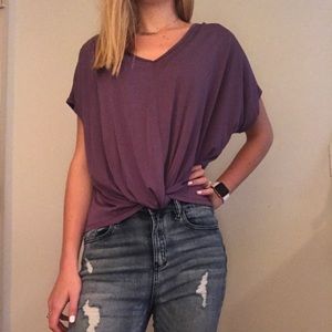 Purple Tied Blouse
